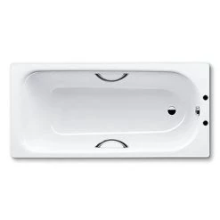 Kaldewei Eurowa 1700 x 700mm 2TH Steel Enamel Bath with Twin Grips & Anti Slip