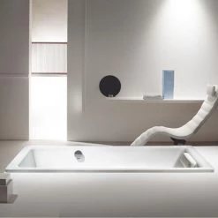 Kaldewei Puro 0TH Steel Enamel Bath with RH Overflow