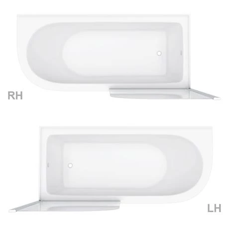 Appleby 1700 Roll Top Shower Bath with Screen + Chrome Leg Set - Image 4