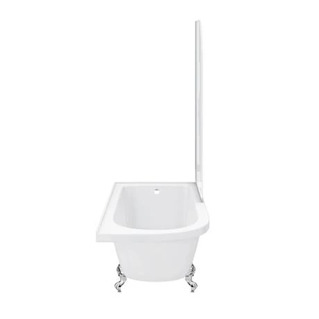 Appleby 1700 Roll Top Shower Bath with Screen + Chrome Leg Set - Image 6