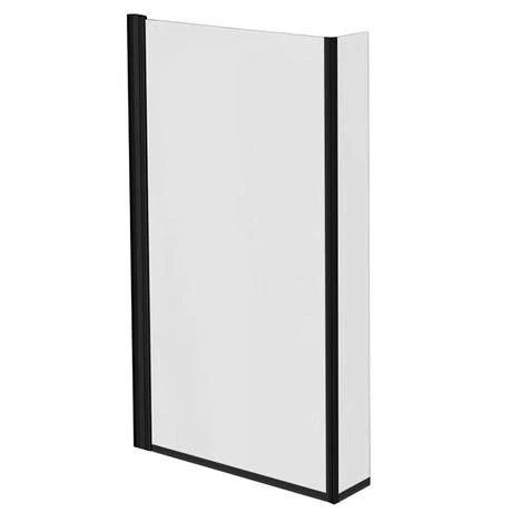 Arezzo Shower Bath - 1700mm L Shaped with Matt Black Screen + Panel - Image 3