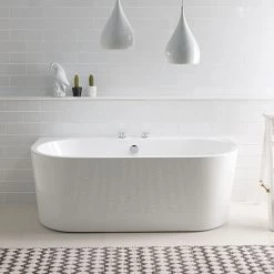 BC Designs Ancora Back To Wall Modern Bath 1640 x 590mm