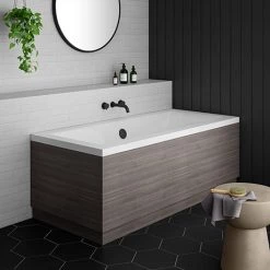 Brooklyn Grey Avola Double Ended Bath