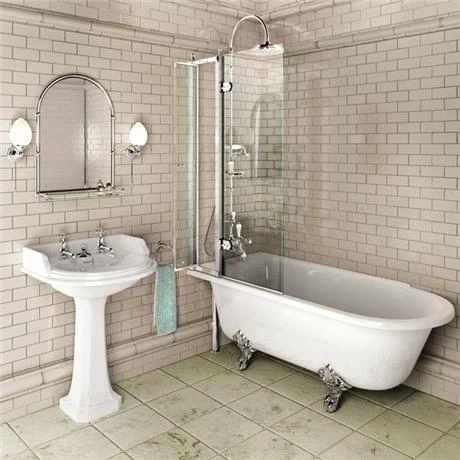Burlington Hampton LH 1700 x 750mm Showering Bath + Legs - Image 2