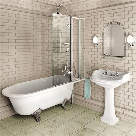 Burlington Hampton RH 1500mm Showering Bath + Legs - Image 2