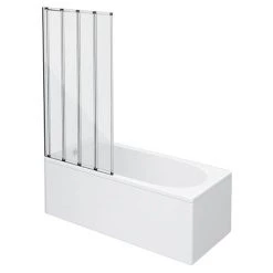 Banbury Round Single Ended Bath with Bi-Fold Screen