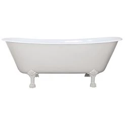 Hurlingham Berwick Cast Iron Roll Top Bath (1720x680mm) with Feet