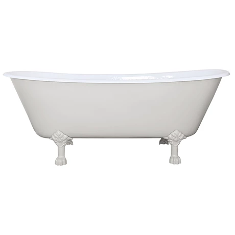 Hurlingham Berwick Cast Iron Roll Top Bath (1720x680mm) with Feet