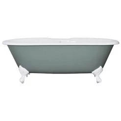 Hurlingham Bisley Cast Iron Roll Top Bath (1690x750mm) with Feet