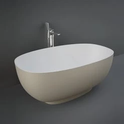 RAK Cloud Matt Cappuccino Freestanding Bath (1400 x 753mm)