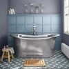 Trafalgar Nickel 1700 x 710mm Double Ended Slipper Roll Top Bath Tub
