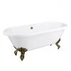 Duke 1695 Double Ended Roll Top Bath + Antique Brass Leg Set