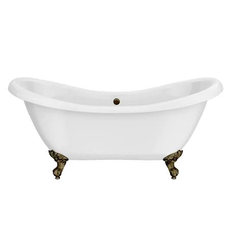 Earl 1750 Double Ended Roll Top Slipper Bath + Antique Brass Leg Set - Image 5