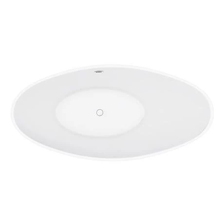 Nova Titanium Silver 1570 Modern Small Free Standing Slipper Bath - Image 5