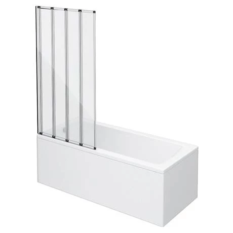 Kent Square Single Ended Bath with Bi-Fold Screen - Image 3