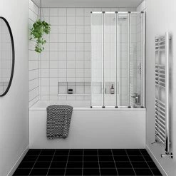 Kent Square Single Ended Bath with Bi-Fold Screen