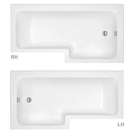 Milan Shower Bath - 1500mm L Shaped with Double Hinged Screen + Panel - Image 4