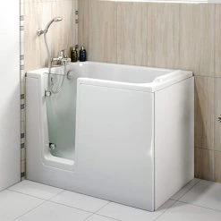 Milton Luxury Walk In 1210mm Easy Access Deep Soak Bath inc. Front + End Panels