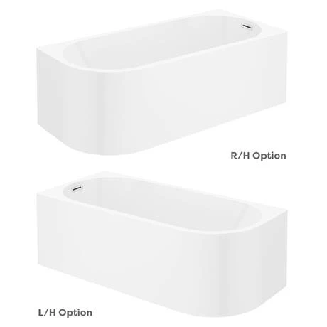 Monza 1700 x 750 Curved Free Standing Corner Bath with Screen - Image 2