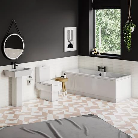 Monza 1700 x 700 Single Ended Bath with Curved Tap Ledge - Image 4