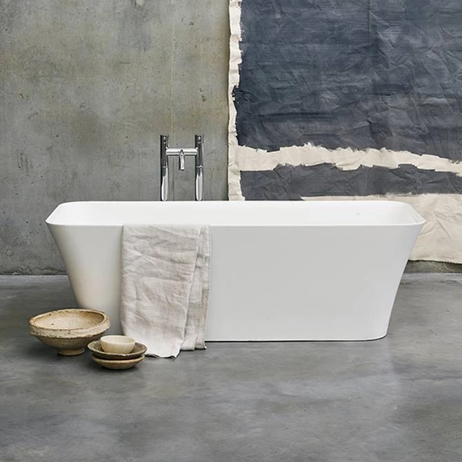 Clearwater Palermo Natural Stone Bath Hand Polished White - 1790 x 750mm