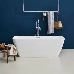 Clearwater Vicenza Piccolo Natural Stone Hand Polished White Bath - 1600 x 750mm - N6D