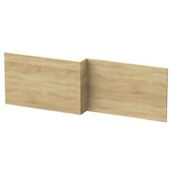 Hudson Reed Natural Oak 1700 Square Shower Bath Front Panel - OFF373