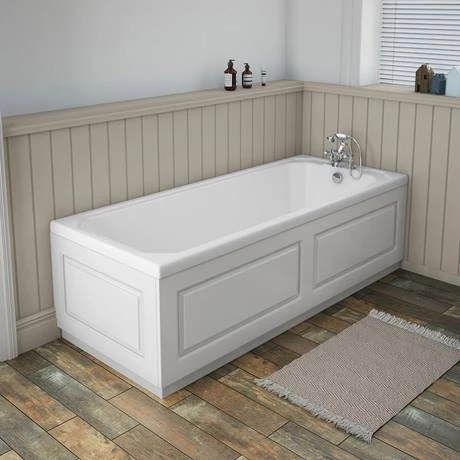 York 1700mm White Ash Traditional Front Bath Panel & Plinth - Image 2