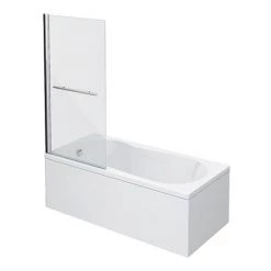Taranto 1700 x 800mm Keyhole Shower Bath with Screen