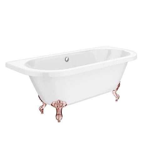 Admiral 1685 Back To Wall Roll Top Bath + Rose Gold Leg Set - Image 3
