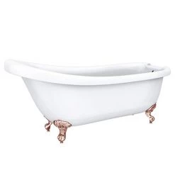 Oxford 1710 Roll Top Slipper Bath + Rose Gold Leg Set