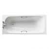 Armitage Shanks Sandringham 21 1600 x 700mm 2TH Steel Bath with Handgrips & Anti-Slip - S183401