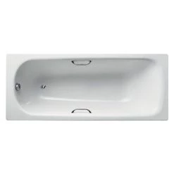 Armitage Shanks Sandringham 21 1700 x 700mm 0TH Steel Bath with Handgrips & Anti-Slip - S183801
