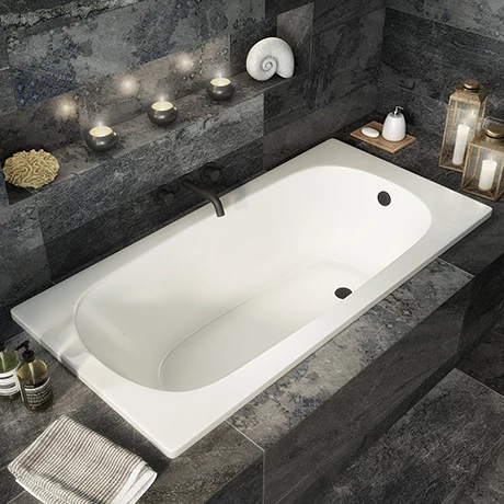 Aurora 1500 x 700mm 0TH Steel Enamel Bath