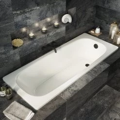 Aurora 1700 x 700mm 0TH Steel Enamel Bath