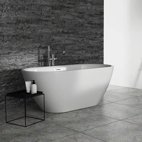 Ideal Standard Adapto 1550 x 750mm Oval Freestanding Double Ended Bath with Clicker Waste - T465901 - Image 3