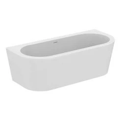 Ideal Standard Adapto 1800 x 800mm D-Shape Freestanding Bath with Clicker Waste - T466001