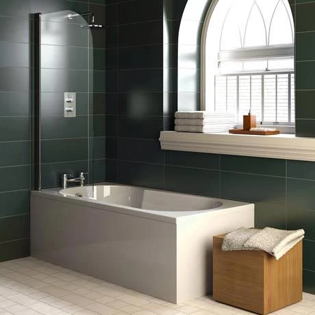 Taranto Keyhole Shower Bath 1700x800mm - Image 2