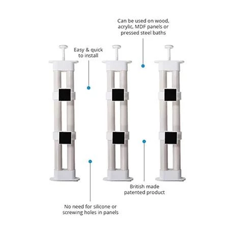 Unipanel Bath Panel Fixing Kit - 3 Piece - Image 3