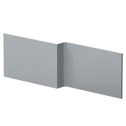 Venice Abstract / Urban Satin Grey L-Shaped Front Bath Panel - 1700mm