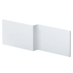Venice Abstract / Urban Satin White L-Shaped Front Bath Panel - 1700mm