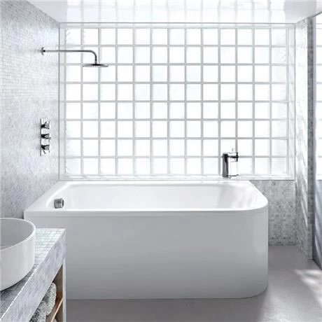 Cleargreen Viride Offset 170cm x 75cm Single Ended Bath + Panel - Image 2